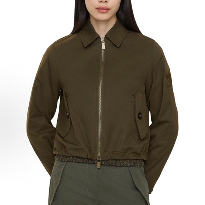 burberry ekd embroidered gabardine harrington jacket